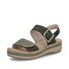 Rieker Double Velcro Strap Sandal - Moss